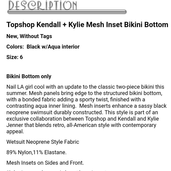 Kendall+Kylie for Topshop Neoprene Bikini Bottom - Picture 7 of 7